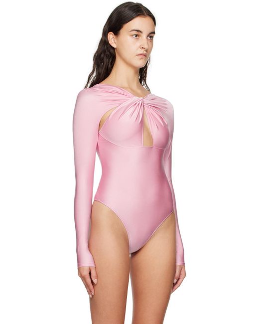 Coperni Pink Cutout Bodysuit