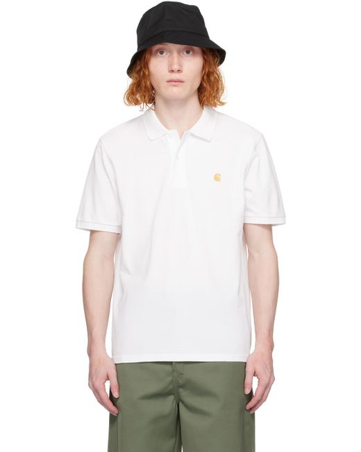 Carhartt White Chase Polo for men