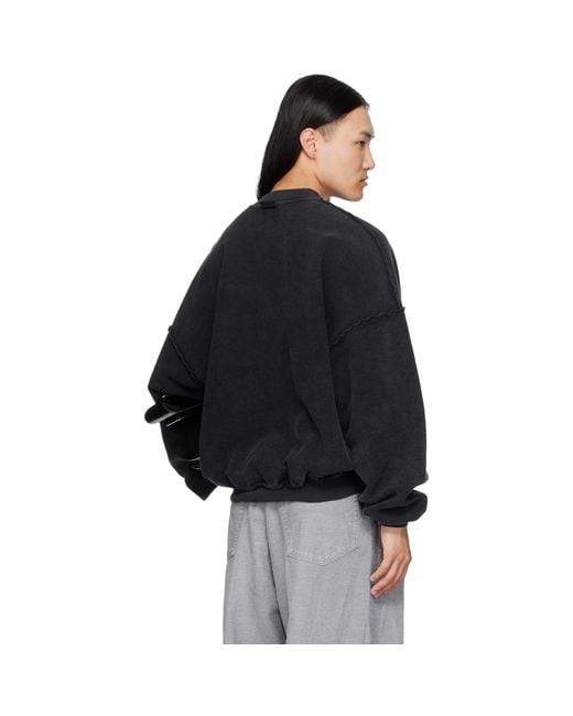Balenciaga Black Inside Out Sweatshirt for men