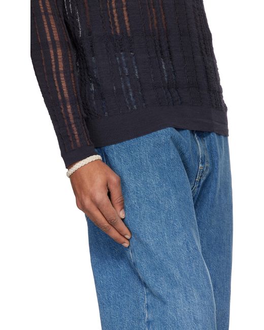 メンズ Emanuele Bicocchi シルバー Ice Flat Braided ブレスレット Black