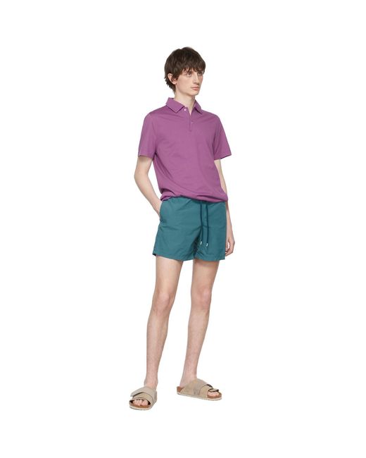 Aspesi Blue Polyester Swim Shorts for men