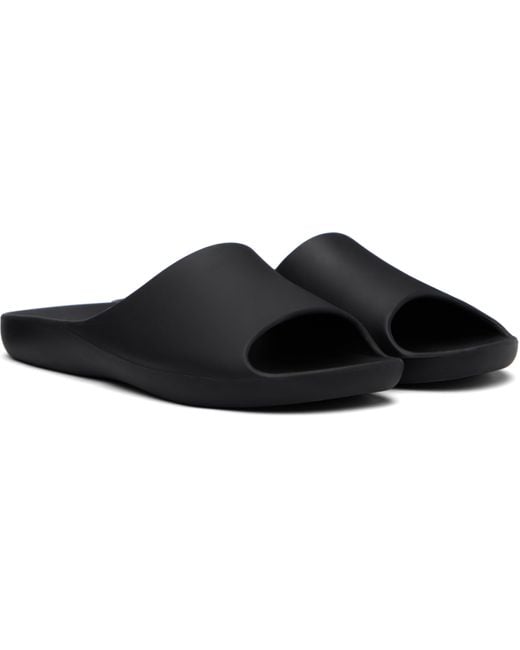 The Row Black Ama Pool Slides