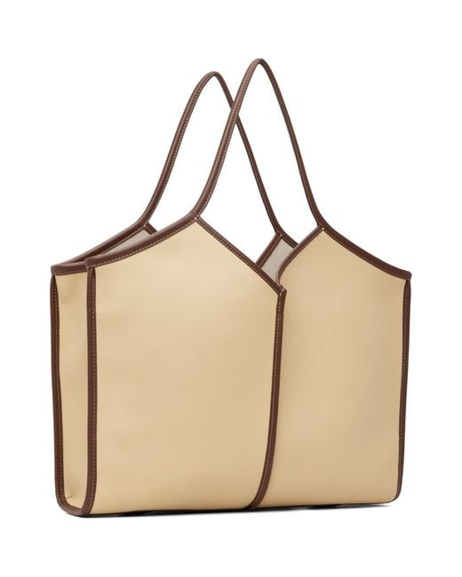 Hereu Natural Calella Squared Medium Leather Tote