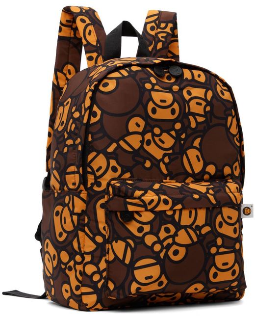 A Bathing Ape Orange Baby Milo Backpack for men
