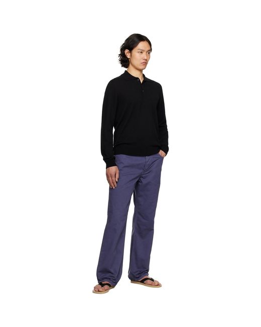 The Row Black Judi Polo for men