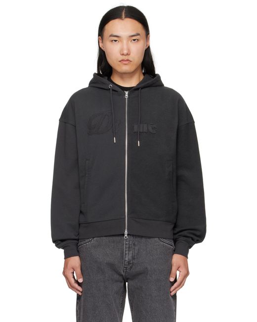 Pull À Capuche Noir En Envers De Jersey Bouclette À Glissière Dime pour homme en coloris Black