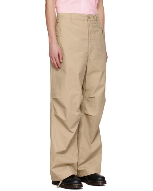 Engineered Garments Natural Khaki Over Trousers for men