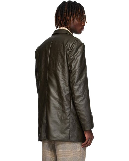 Dries Van Noten Black Coated Blazer for men