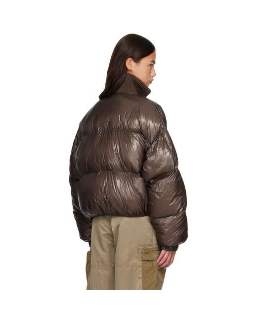 DIESEL Brown Puffer Down Jacket