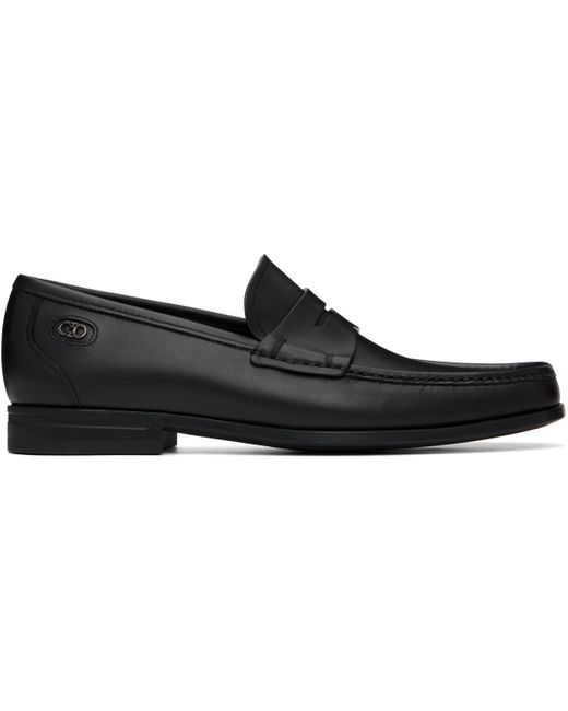 Ferragamo Black Athen Penny Loafers for men