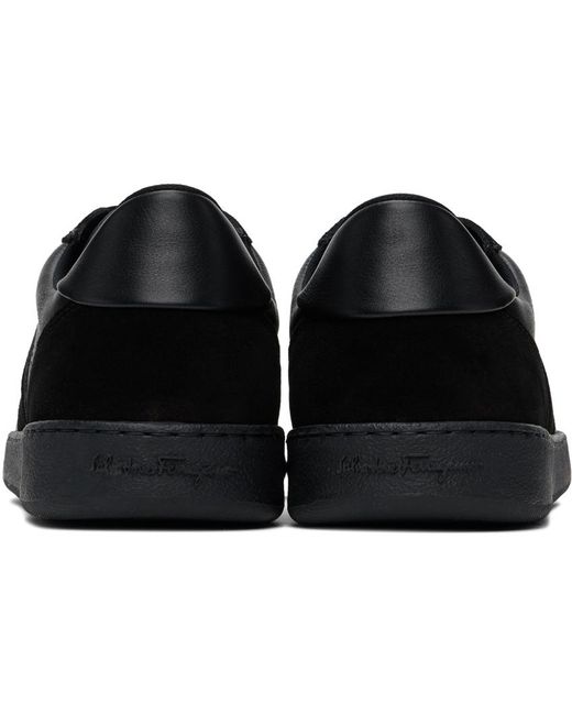Ferragamo Black Signature Low Sneakers for men