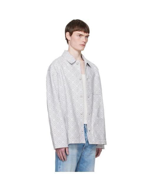 Casablanca White Monogram Workwear Jacket for men