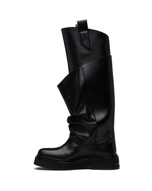 The Attico Black New Robin Passeggiata Combat Boots