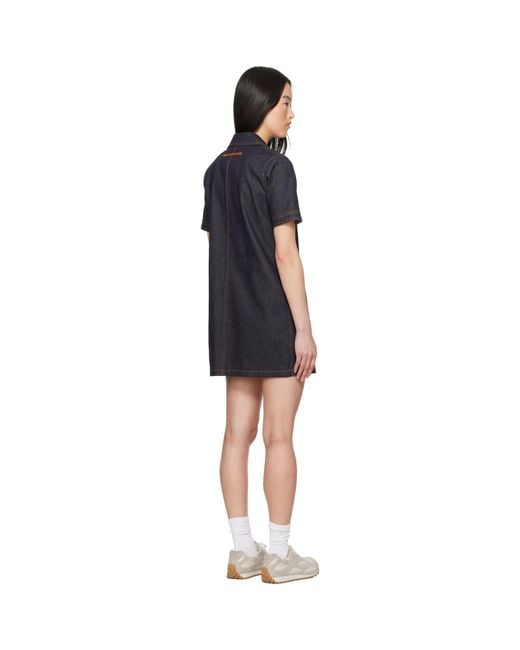 Moncler Black Denim Shirt Minidress
