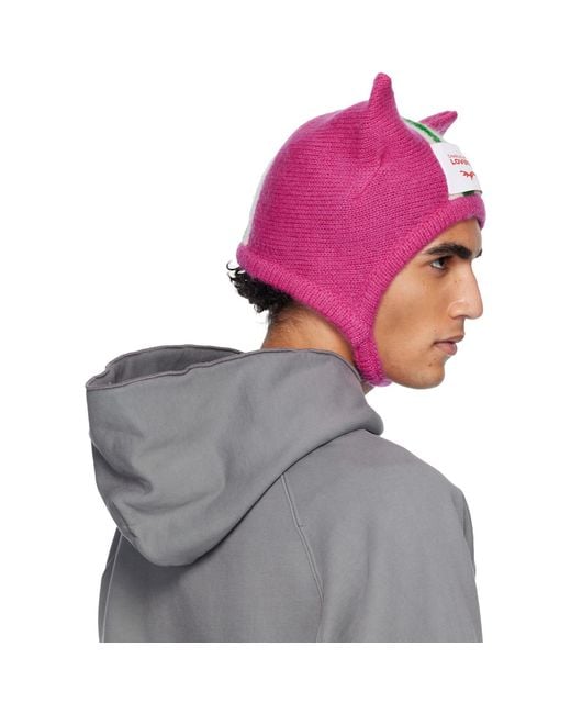 Charles Jeffrey Gray Ears Bonnet Beanie for men