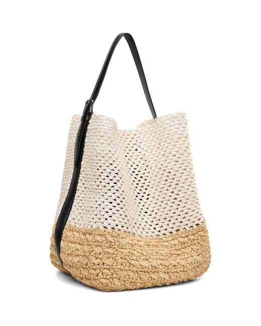 Totême Natural Off- Belted Paper Raffia Tote