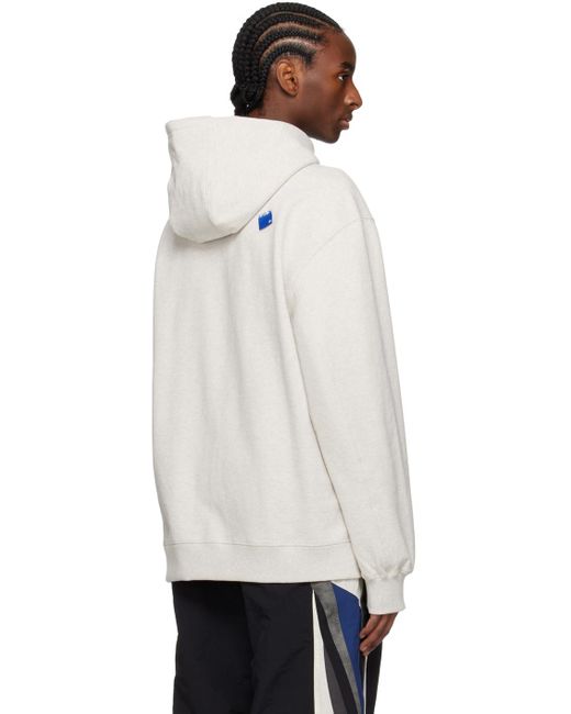 Adererror White Significant Drawstring Hoodie for men