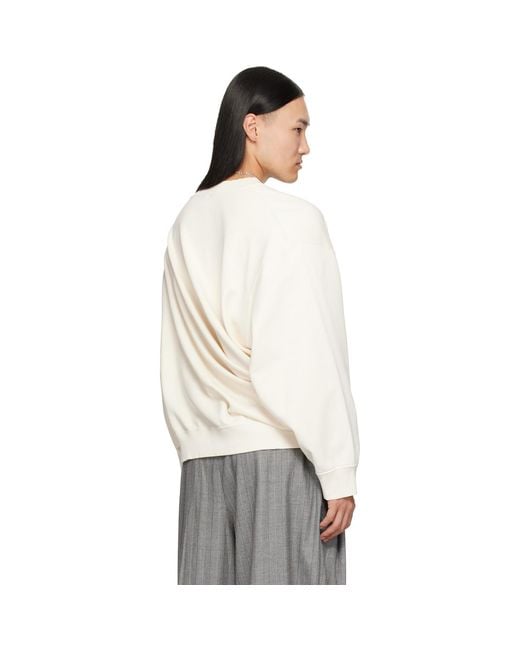 Hed Mayner White Off- Asymmetric Sweatshirt for men