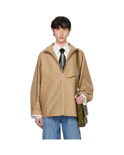 Bottega Veneta Natural Heavy Cotton Gabardine Jacket for men