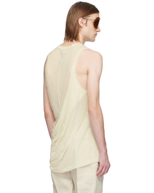 Rick Owens Natural Off- Hollywood Anthem Tank Top for men