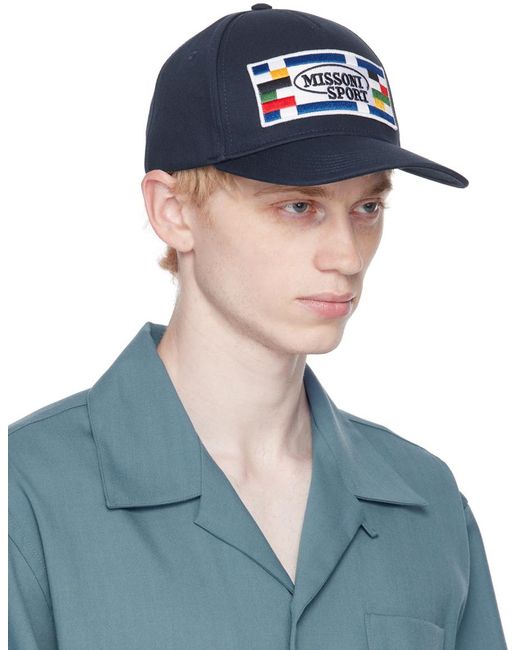 Missoni Blue Navy Logo Cap for men