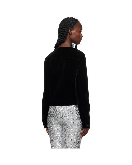 we11done Black Collarless Jacket