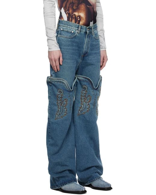 Y. Project Blue Maxi Cowboy Jeans for men