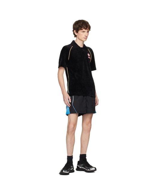 Casablanca Black Gradient Football Shorts for men