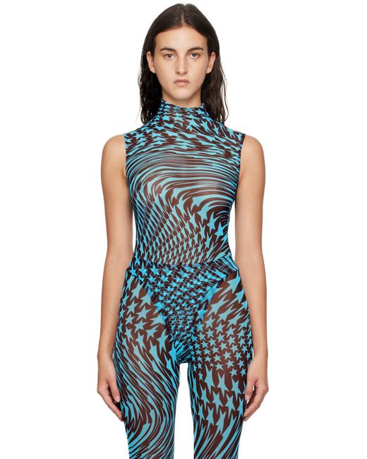 【関税込み】Mugler ブラウン Star ボディスーツ Muglerのブラウン Star ボディスーツがセール中