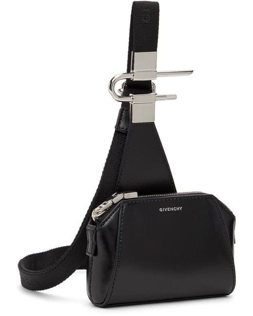 Givenchy Black Mini Antigona U Crossbody Bag for men