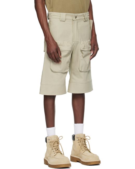 Tondolo Natural Taupe Cargo Shorts for men