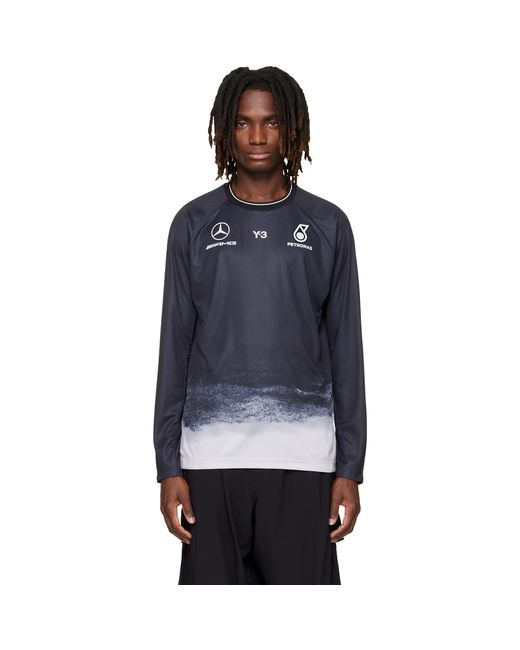 Y-3 Black Mercedes-Amg F1 Edition Mechanics Jersey T-Shirt for men