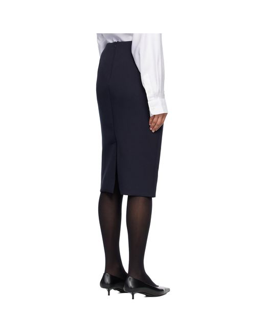Max Mara Blue Satrapo Midi Skirt