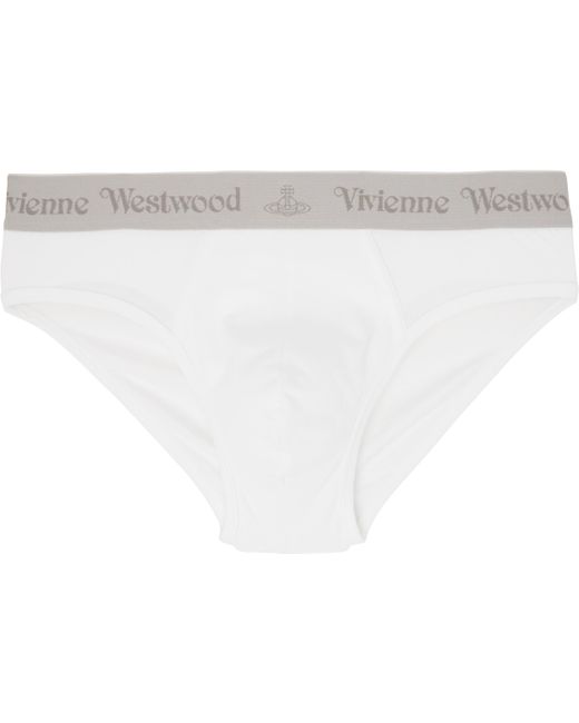 Vivienne Westwood White Three-Pack & Band Slip Briefs for men