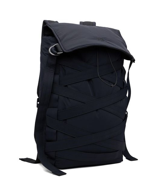 Y-3 Blue Cinch Backpack for men