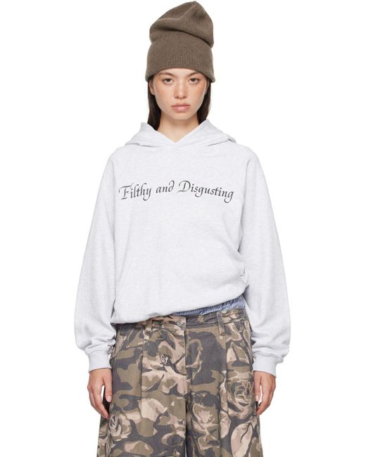 Pull À Capuche 'Filthy' Gris PRAYING en coloris White