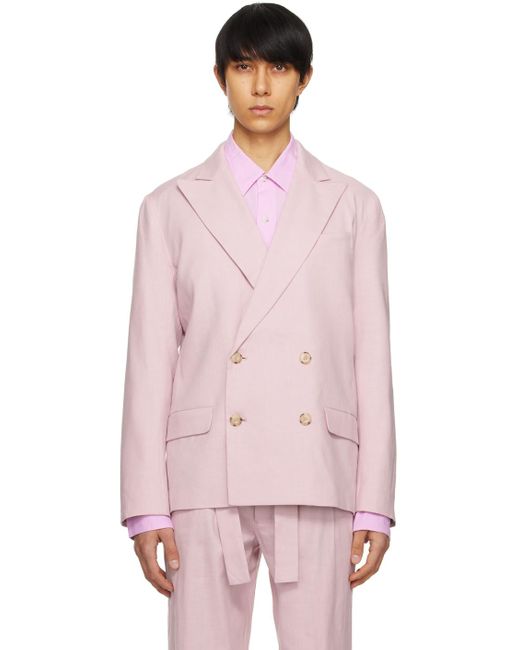 Commas Pink Double-breasted Blazer for men