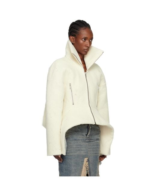 Rick Owens Natural Off- Concordians Draculimo Jacket