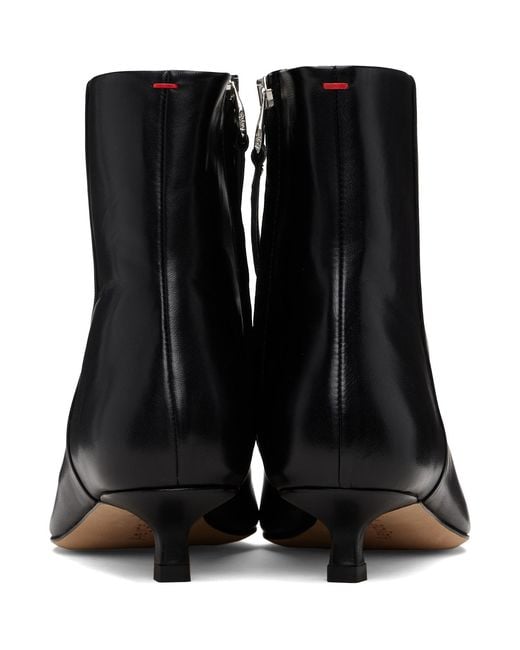 Aeyde Black Sofie Leather Ankle Boots