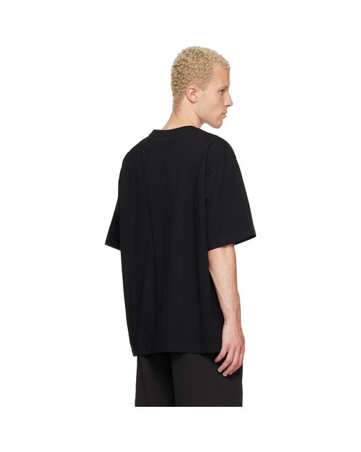 we11done Black Gradient Logo T-Shirt for men