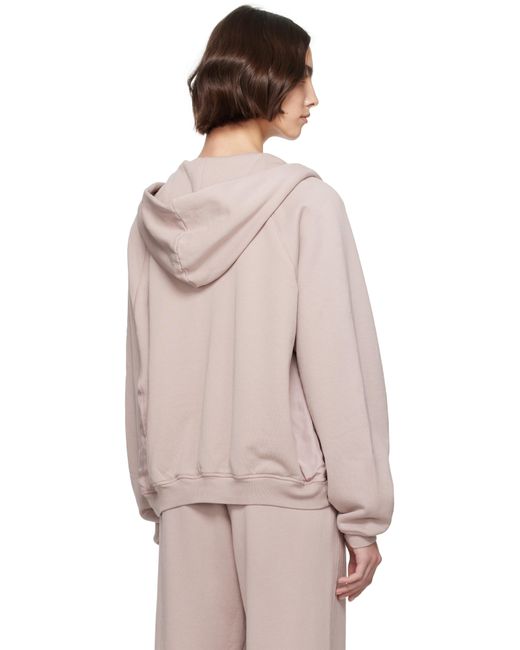 Skims Natural Taupe French Terry Relaxed Zip Up Hoodie