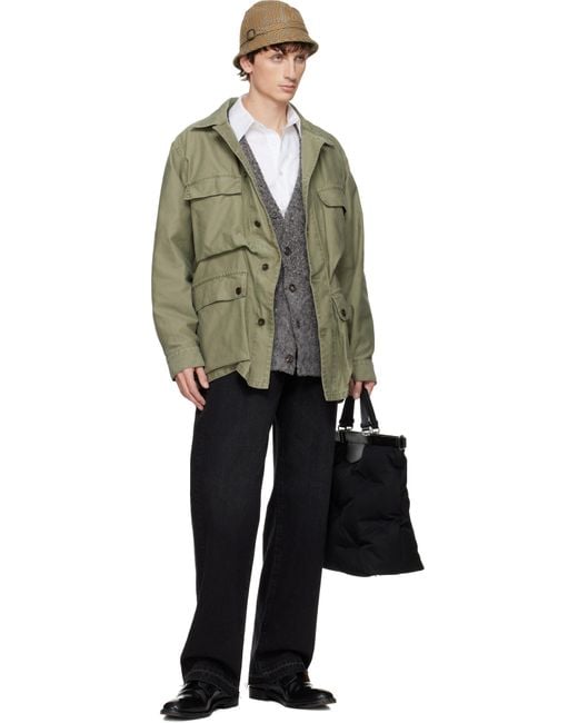 Maison Margiela Green Khaki Multi-Pocket Jacket for men