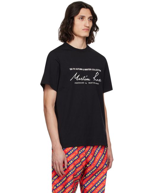 Martine Rose Black Printed T-Shirt for men