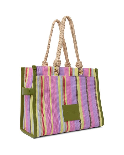 Marc Jacobs Pink 'The Stripe Mesh Large' Tote