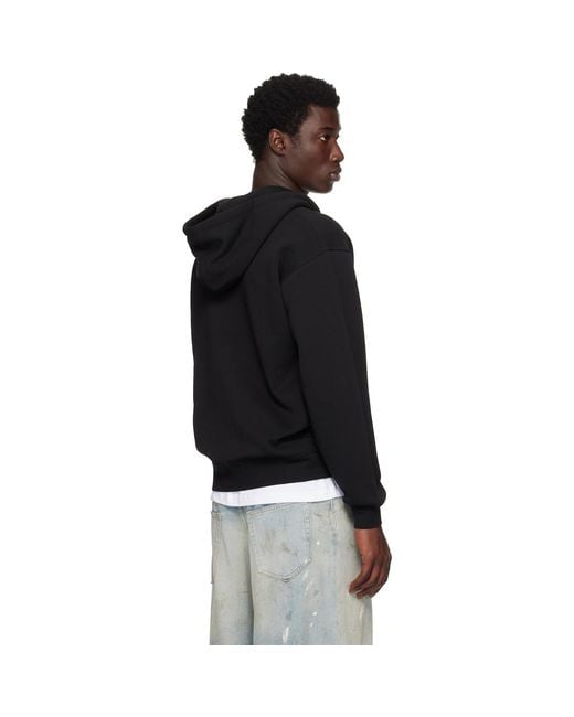 Dime Black Cursive Small Logo Zip Hoodie for men