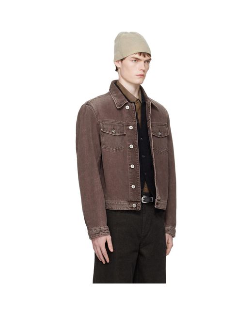 Our Legacy Brown Origin Denim Jacket for men