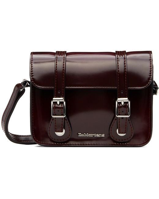 Dr. Martens Black Burgundy 7 Inch Crossbody Bag