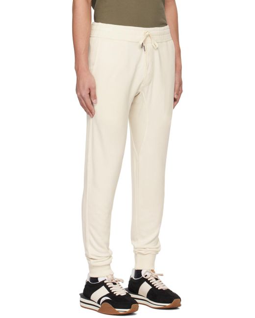 Pantalon de survêtement léger blanc cassé Tom Ford pour homme en coloris Natural