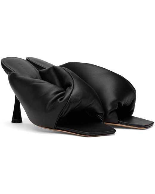 STUDIO AMELIA Black Croissant 90 Heeled Sandals