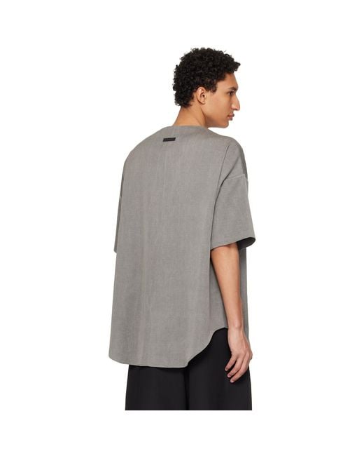 Fear Of God Gray Relaxed S/S T-Shirt for men